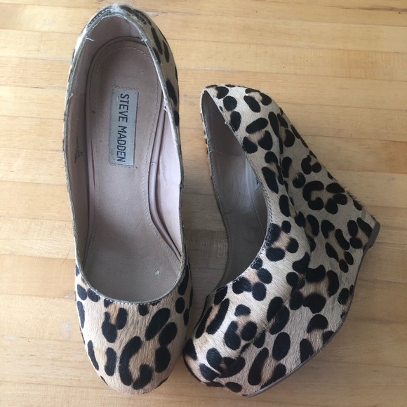 Steve Madden Pammyy Leopard 7.5 wedges - Picture 5 of 10